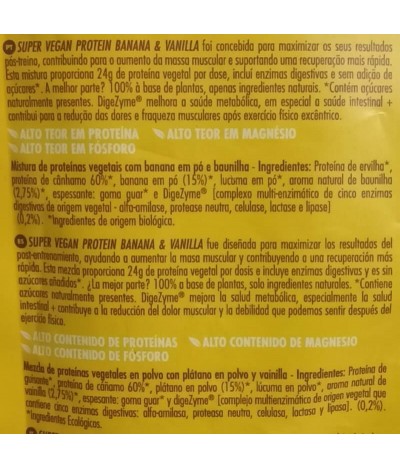 Iswari Super Vegan Protein Plátano Vainilla BIO 400gr T