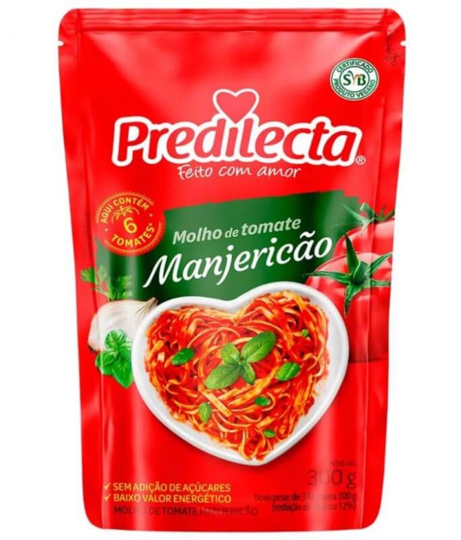 Predilecta Molho Tomate Manjericão 300gr