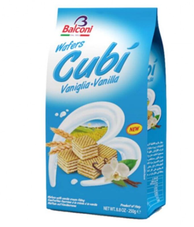 Balconi Cubo Wafer Baunilha 250gr