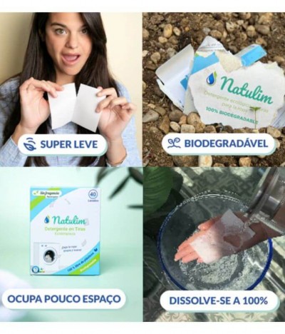 Natulim Eco Tira Máq Roupa Floral 20un