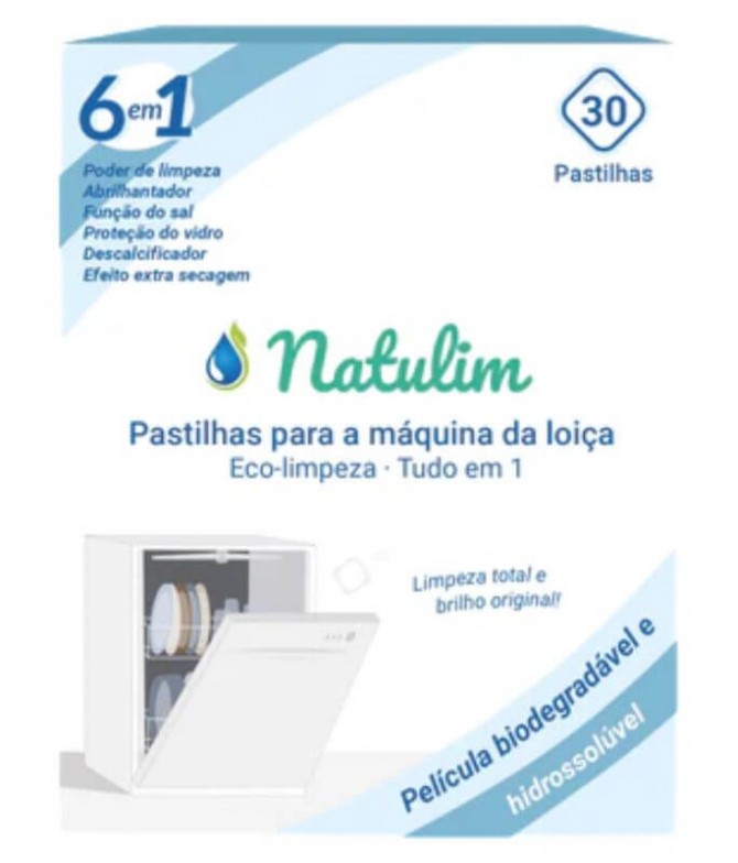 Natulim Eco Pastilha Máq Loiça 6em1 30un T