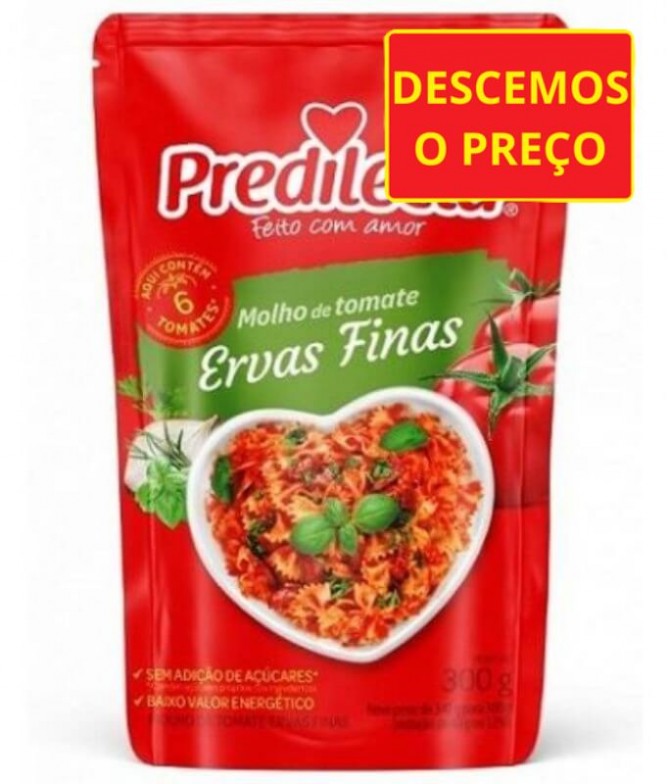 Predilecta Molho Tomate Ervas Finas 300gr