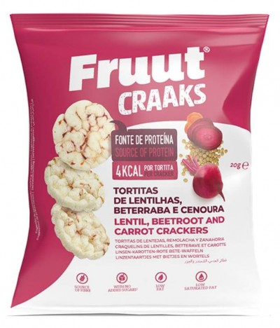 Fruut Craaks Lentejas Remolacha Zanahoria 20gr