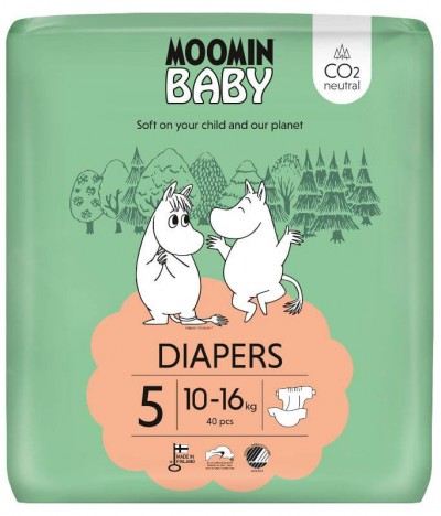 Moomin Baby Fralda 10-16Kg T5 40un