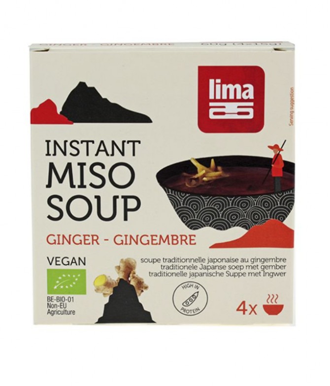 Lima Sopa Miso Gengibre BIO 4x15gr