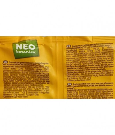 NEO Botanica Goma Ananás Manga Stevia 72gr