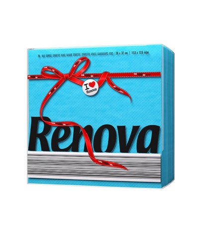 Guardanapo Folha Simples Azul Renova 