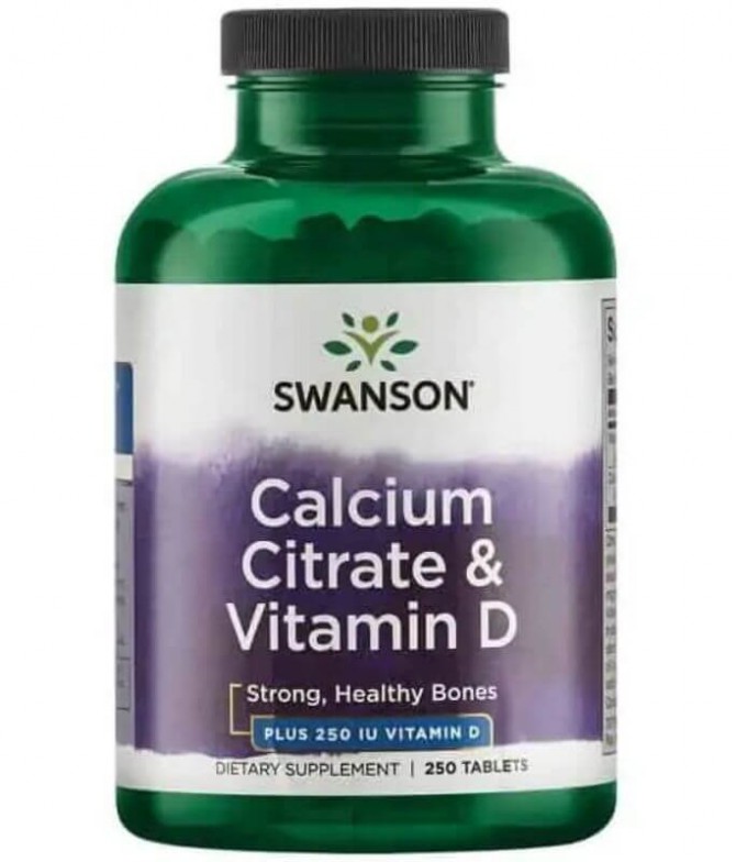 Swanson Citrato Cálcio Vitamina D3 250un