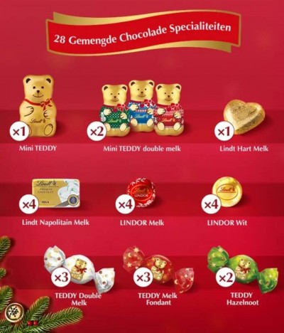 Lindt Teddy Calendário Advento 170gr