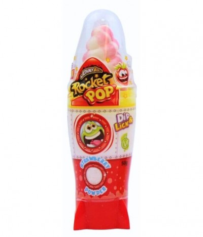 Johny Bee Rocket Pop Dip&Lip Fresa 50gr