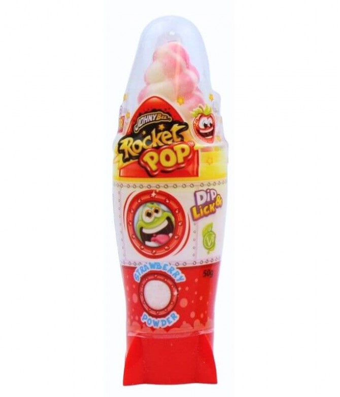 Johny Bee Rocket Pop Dip&Lip Fresa 50gr