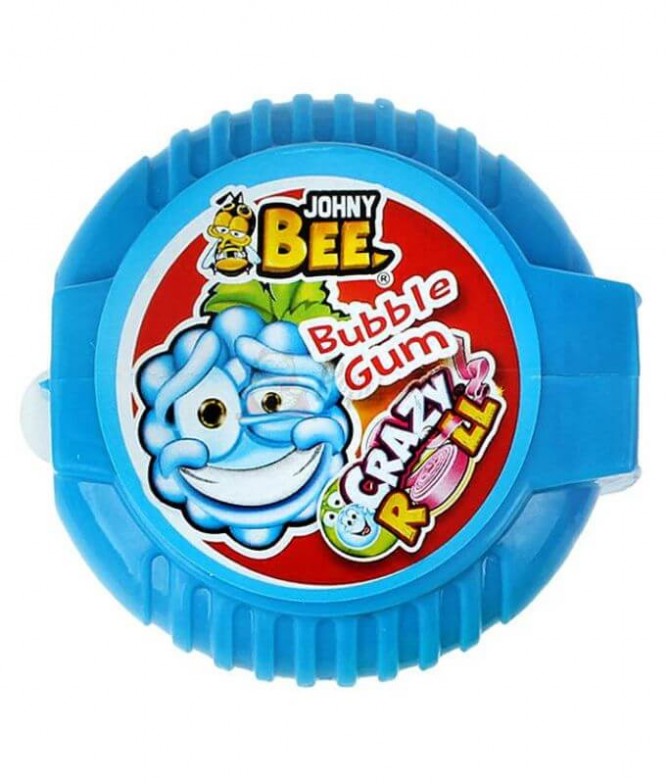 Johny Bee Crazy Roll Chicle Frambuesa 18gr