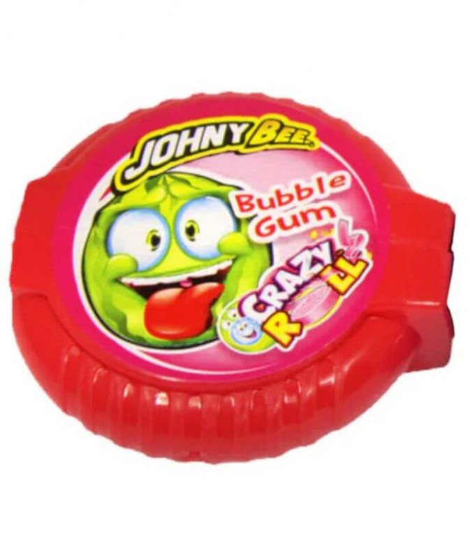 Johny Bee Crazy Roll Pastilha Elástica Melância 18gr