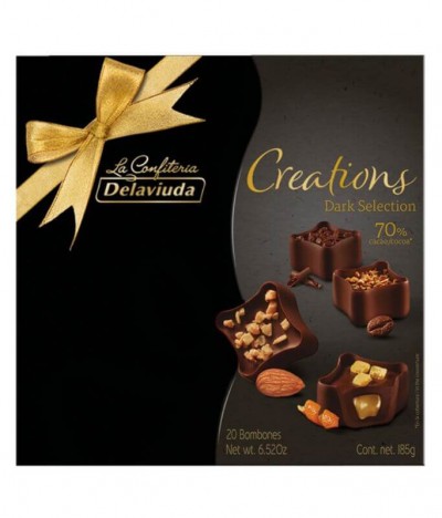 Delaviuda Creations Bombom Chocolate Preto 70% 185gr