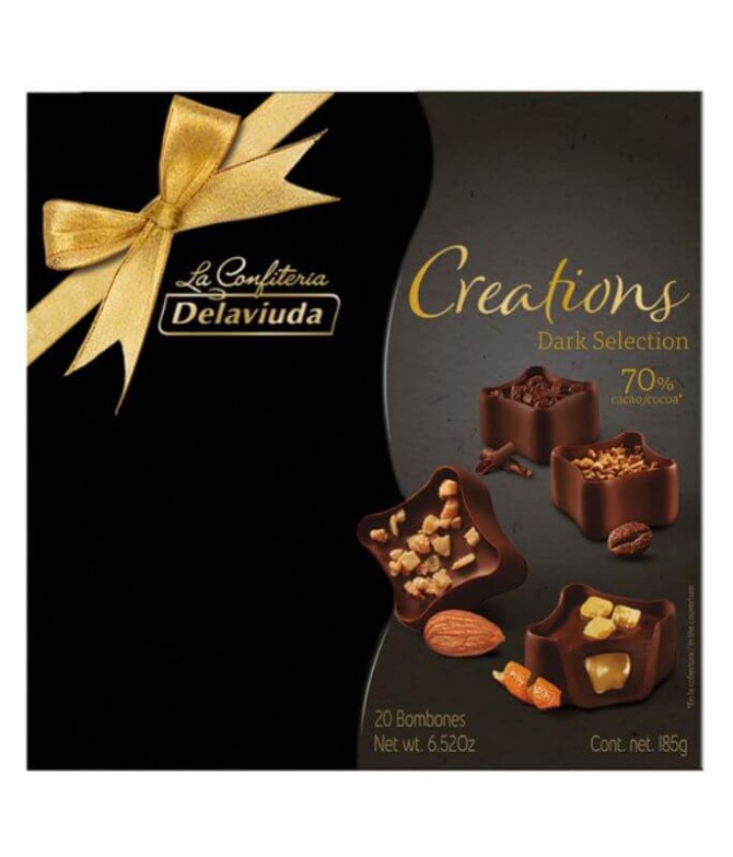 Delaviuda Creations Bombom Chocolate Preto 70% 185gr