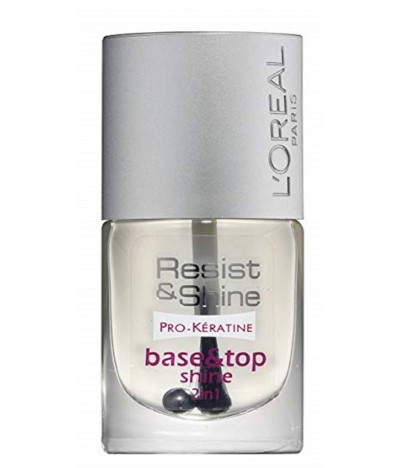 L Oreal Verniz Resist & Shine Base & Top 2 em 1 1un