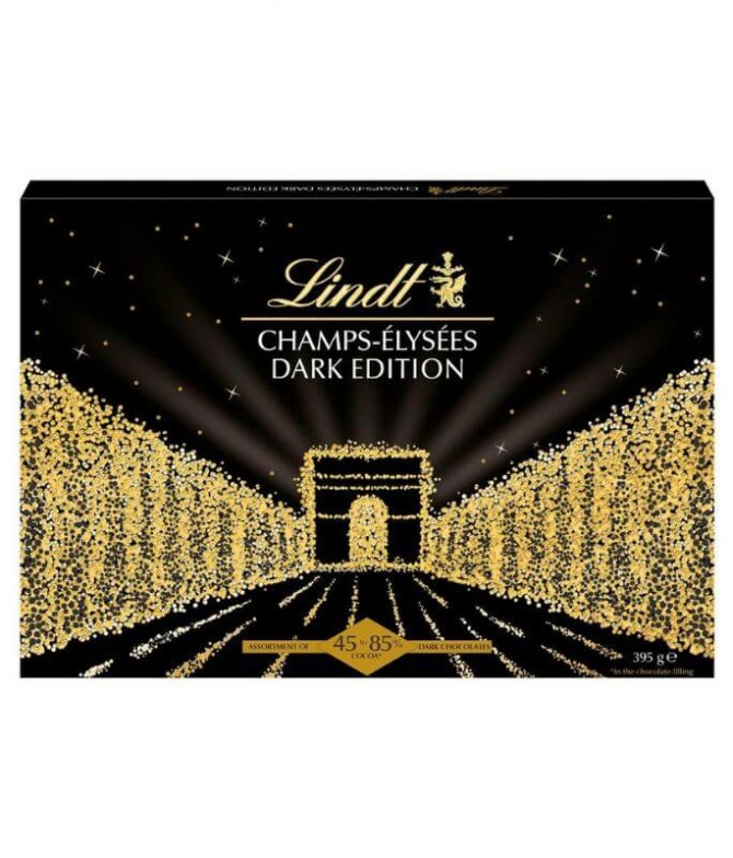 Lindt Caixa Oferta Bombom Champs-Élysées Dark 395gr