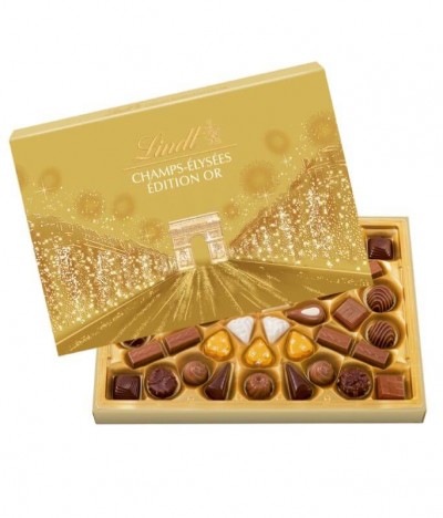 Lindt Caixa Oferta Bombom Champs-Élysées Gold 468gr