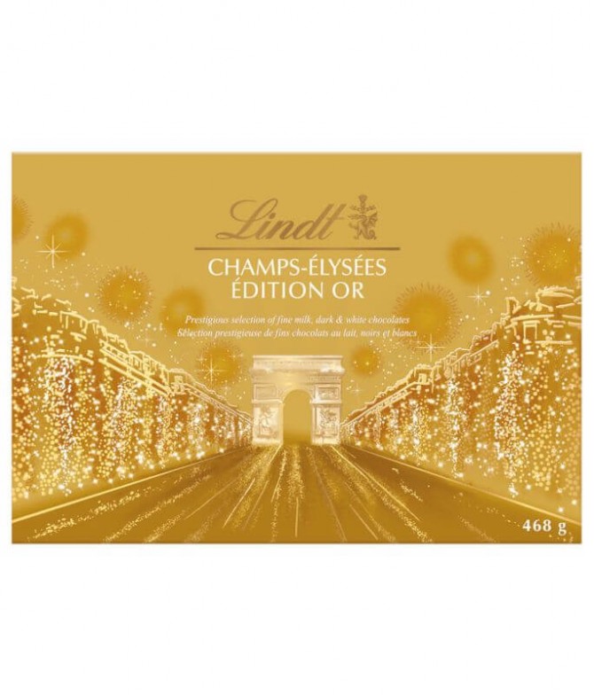 Lindt Caixa Oferta Bombom Champs-Élysées Gold 468gr