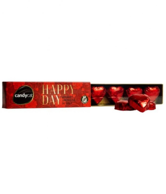 Candycat Happy Day Bombom Coração 80gr