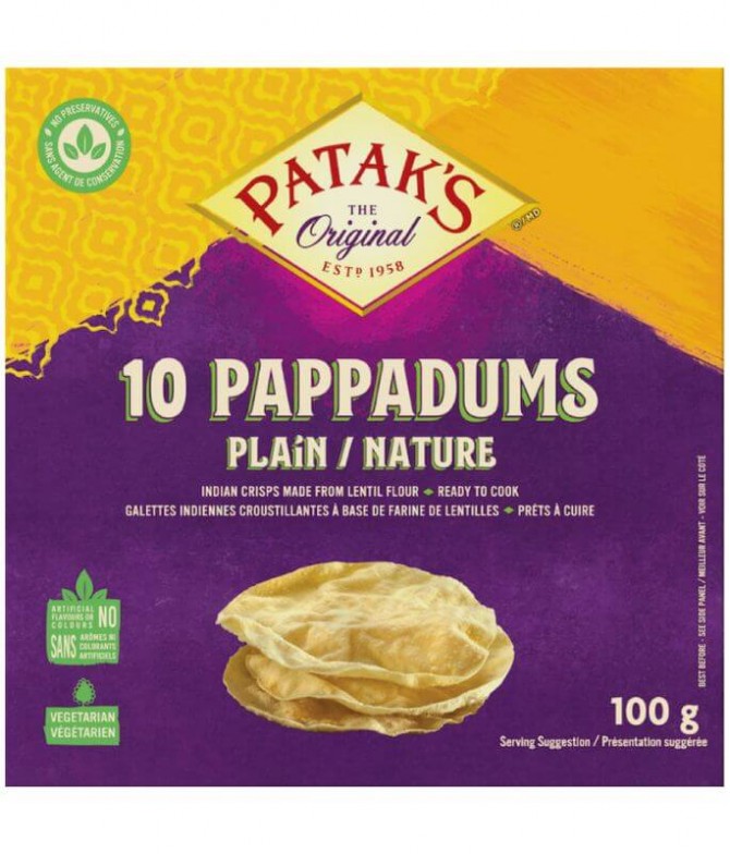 Patak's Pappadums Simples 100gr