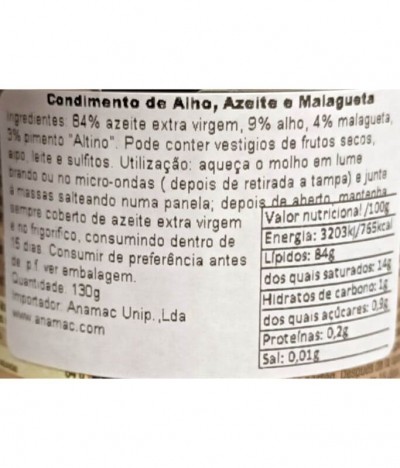 Rustichella D´Abruzzo Condimento Alho Azeite Malagueta 130gr