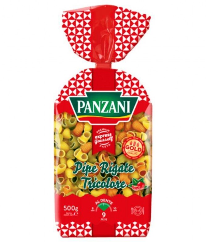 Panzani Massa Pipe Rigate Tricolor 500gr Panzani Massa Pipe Rigate Tricolor 500gr