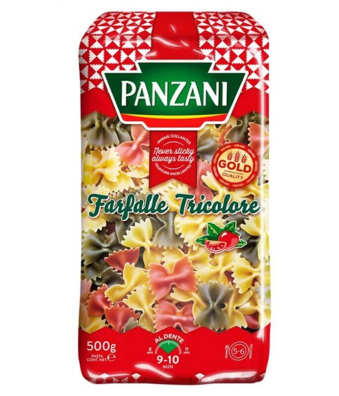 Panzani Pasta Farfalle Tricolor 500gr
