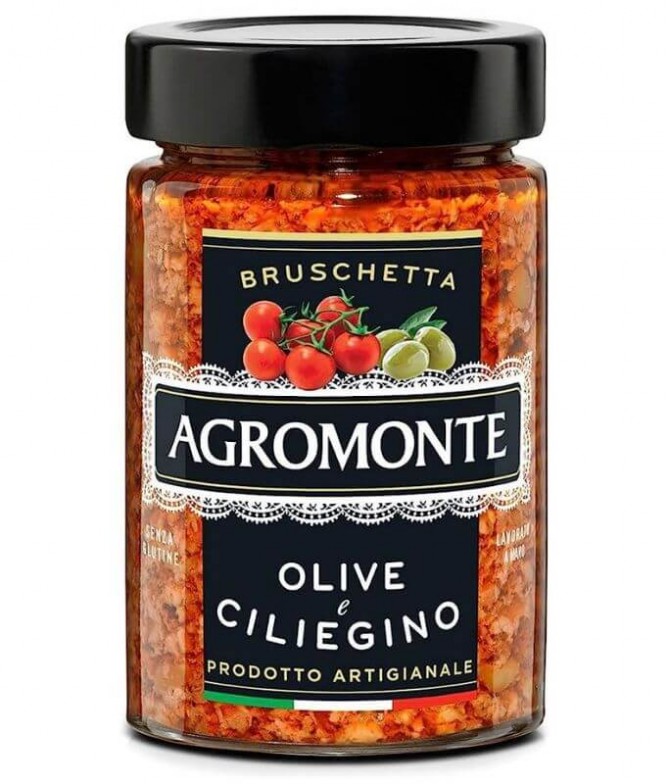 Agromonte Molho Bruschetta Azeitona Tomate Cherry 100gr