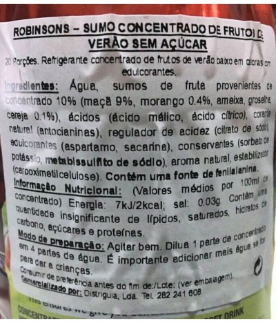 Robinsons Summer Fruits Sumo Concentrado 1L