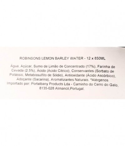 Robinsons Agua Cebada Limón 850ml