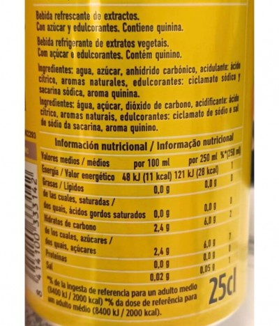 Schweppes Agua Tónica 25cl