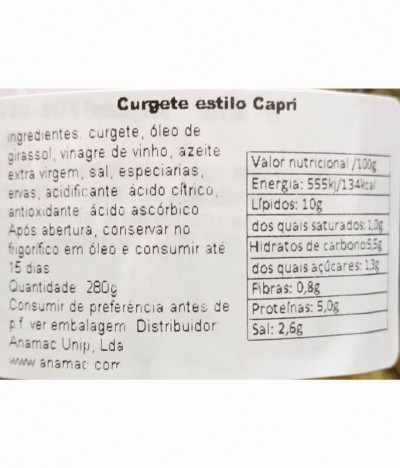 D'Amico Calabacín Estilo Capri 280gr