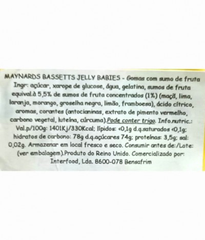 Maynards Bassetts Goma Jelly Babies 165gr