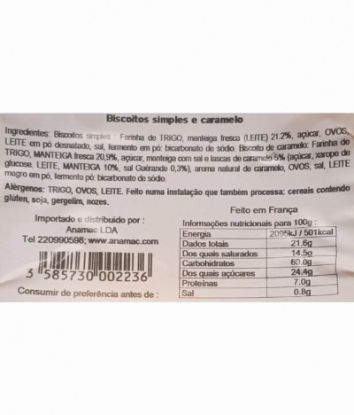 La Sablésienne Sortido Biscoito Simples Caramelo Lata 250gr