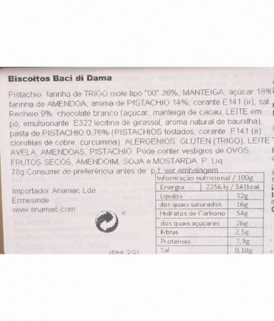Pasticceria San Carlo x Vogue Biscoito Baci di Dama Lata 78gr
