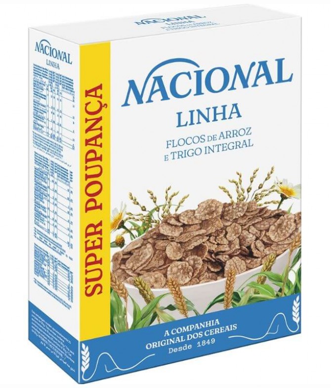 Nacional Linha Flocos Arroz Trigo Integral 750gr