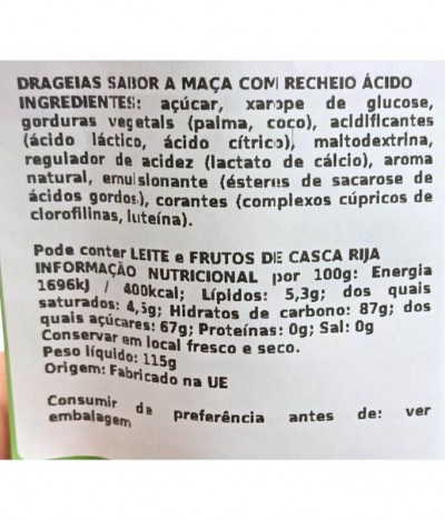 Chewits Xtreme Sour Bites Manzana 115gr