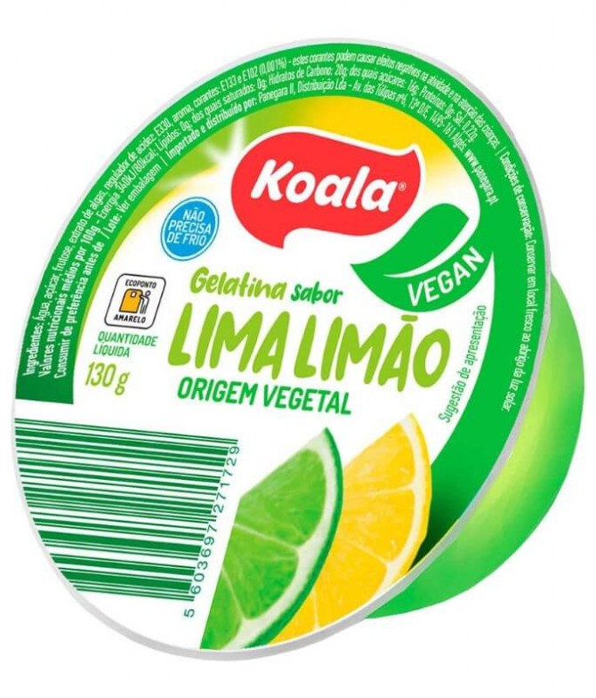 Koala Gelatina Vegetal Lima Limão 130gr