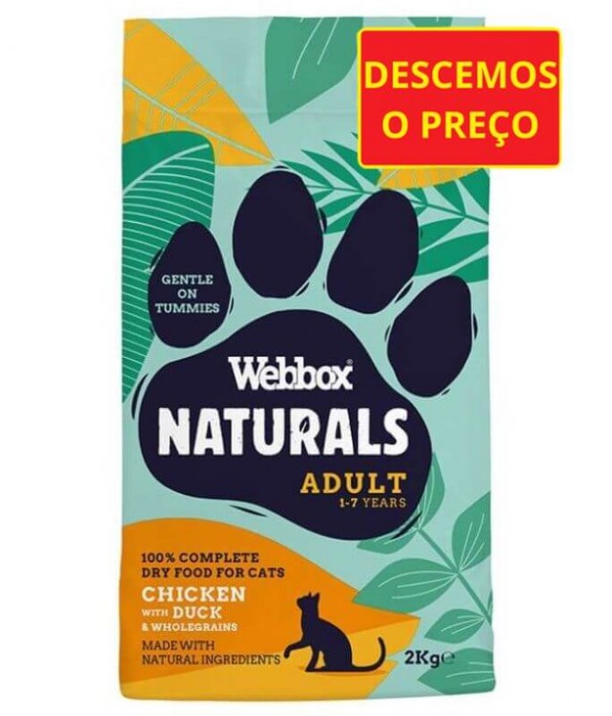 Webbox Natural Comida Gato Adulto Frango Pato 2Kg
