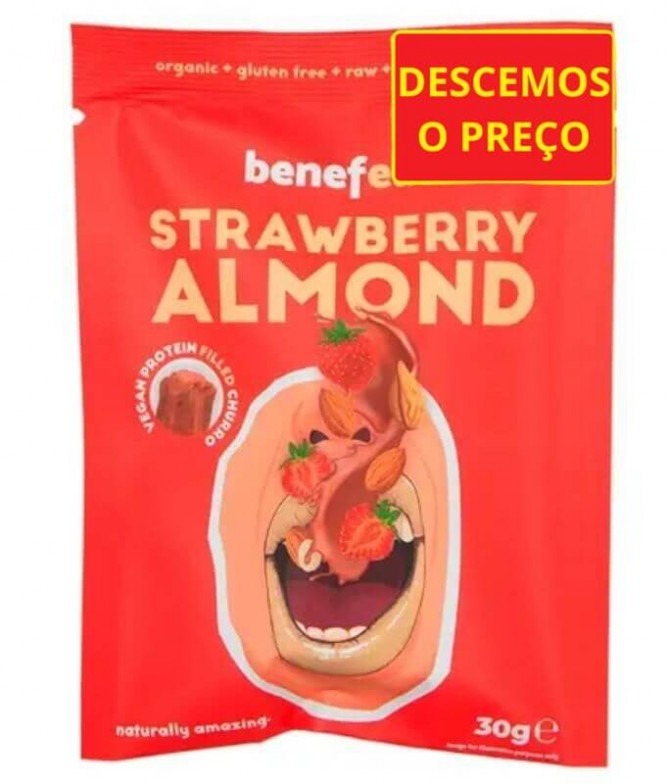 Benefeat Churro Morango Amêndoa BIO 30gr