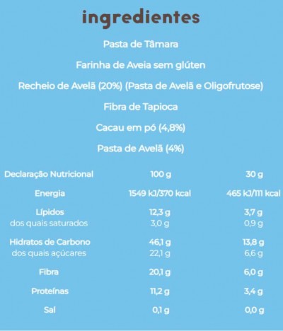 PACK 8 Benefeat Churro Cacau Avelã BIO 30gr