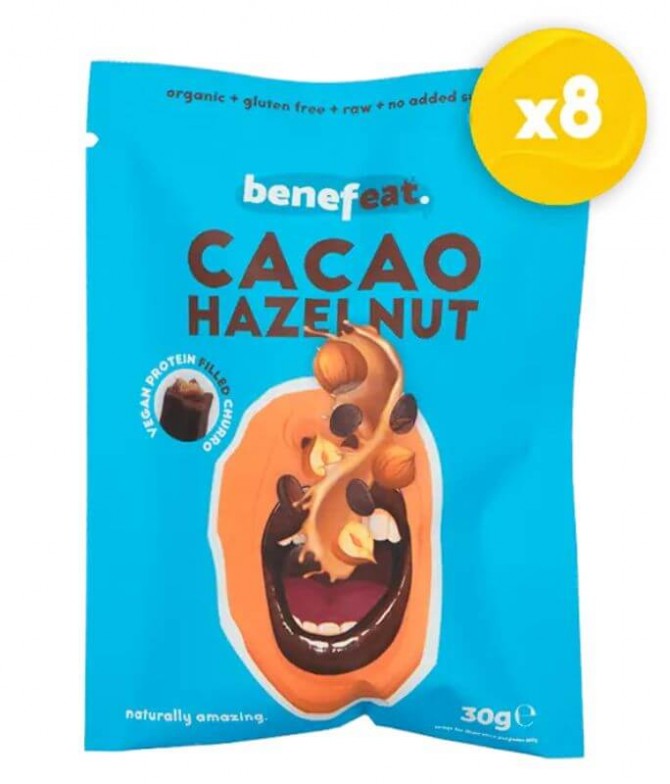 PACK 8 Benefeat Churro Cacau Avelã BIO 30gr
