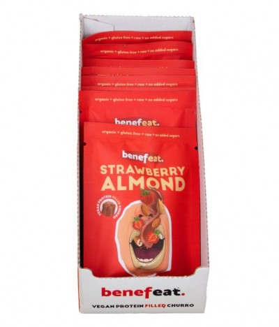 PACK 8 Benefeat Churro Morango Amêndoa BIO 30gr