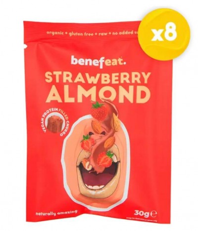 PACK 8 Benefeat Churro Morango Amêndoa BIO 30gr