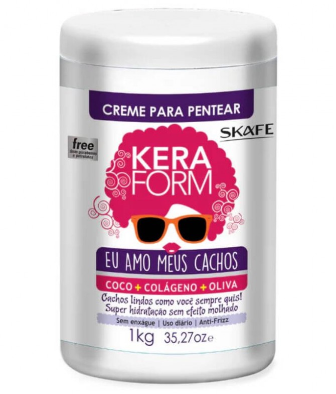 Skafe Keraform Creme Pentear Eu Amo Meus Cachos 1Kg