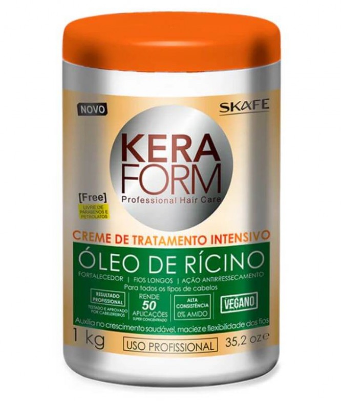 Skafe Keraform Creme Tratamento Intensivo Óleo Ricínio 1Kg