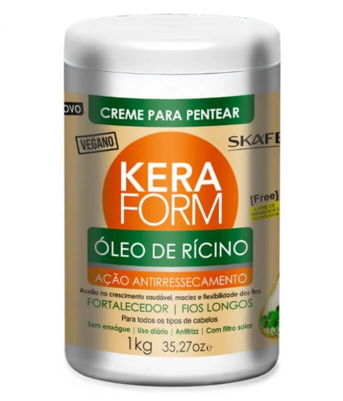 Skafe Keraform Creme Pentear Óleo Rícino 1Kg