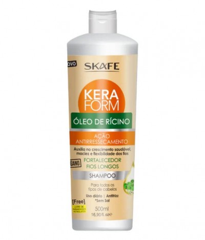 Skafe Keraform Champô Óleo Rícino 500ml