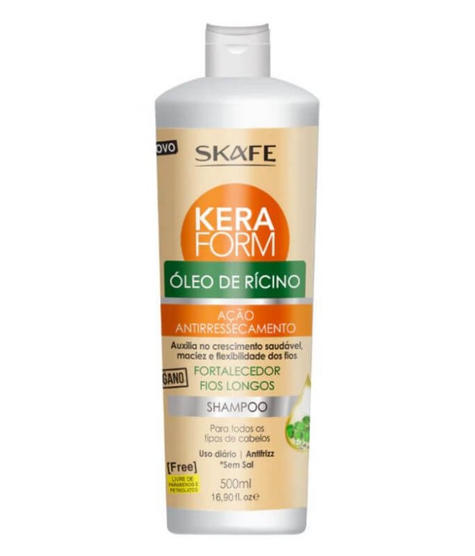 Skafe Keraform Champô Óleo Rícino 500ml